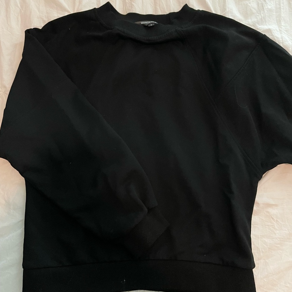 black crewneck